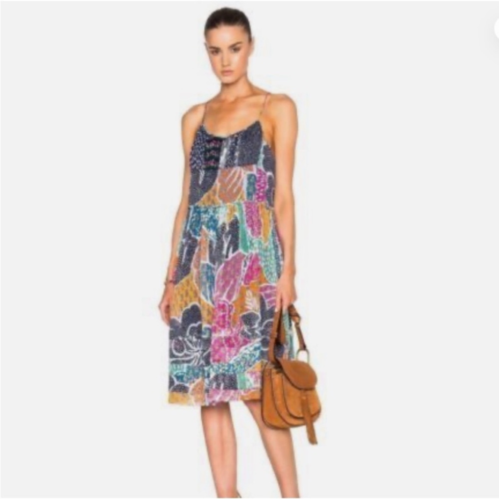 Diane Von Furstenberg Colorful Abstract Midi Dress